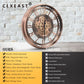 CLXEAST Moving Gear Wall Clock for Modern Living Room Decor, Large Industrial Wall Clock with Steampunk Gears, Big Arabic Numerals Rose Gold Metal Wall Clock for Office,Bronze Copper (21 Inch)