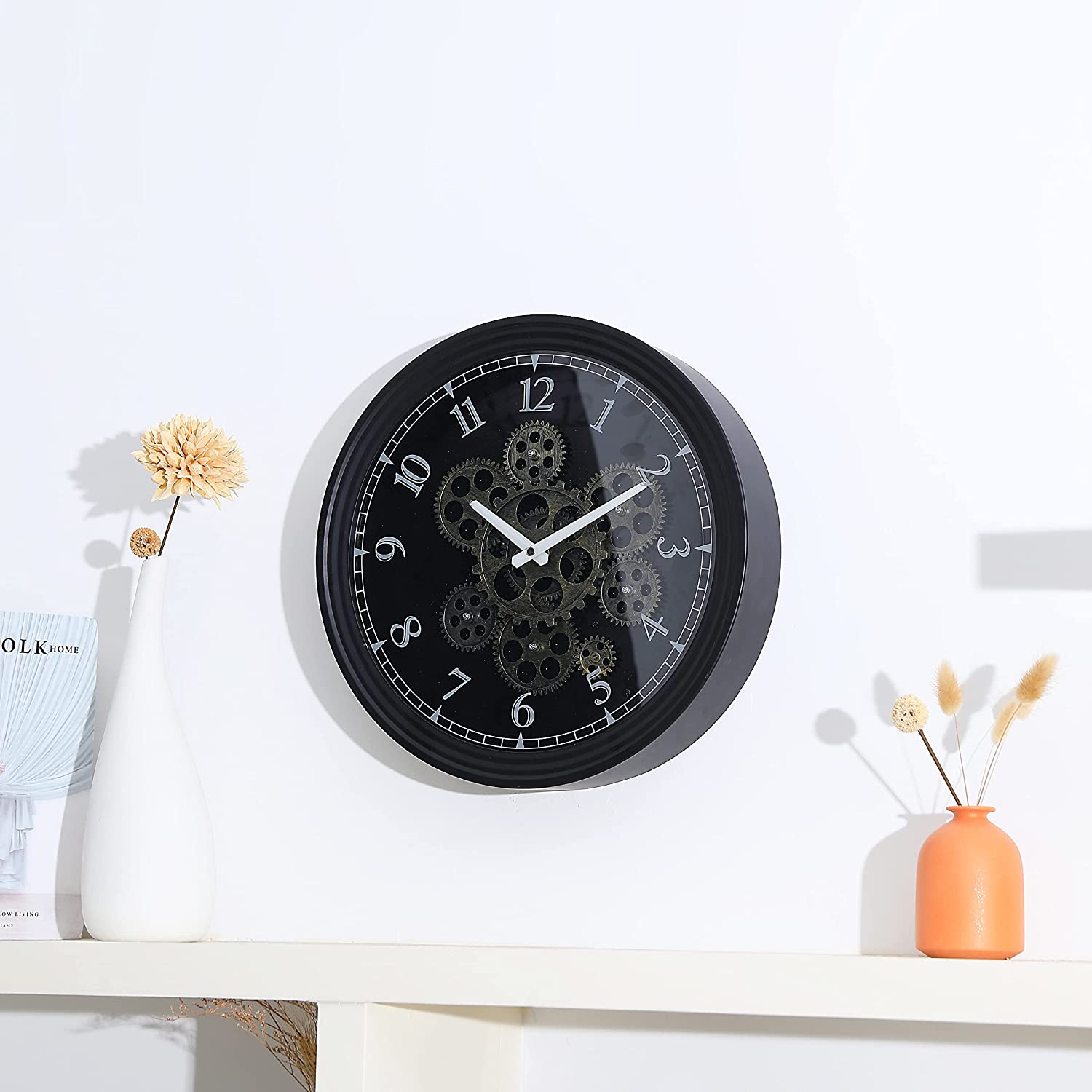 Modern Bronze Roman Numeral Clock with popular Roman Numerals (15